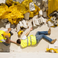 man injured by one of the common causes of construction accident injuries in Florida